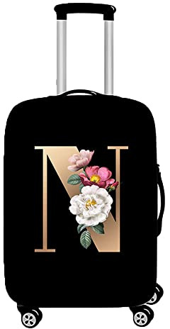 Hiseng Elastisch Kofferhülle Kofferschutzhülle Gepäck Cover Reisekoffer Hülle Koffer Schutzhülle Luggage Cover Waschbarer Kofferüberzug (M (22-24inch),N)