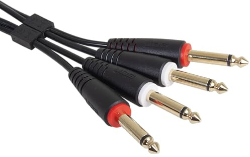 UDG Câble Audio Set 1/4'' Jack - 1/4'' Jack Noir Droit 1,5m