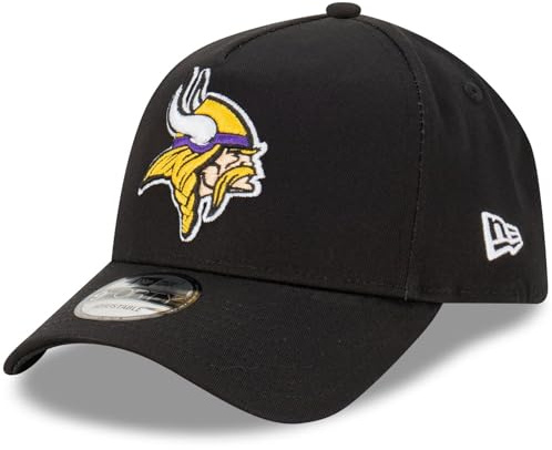 New Era NFL kepsar amerikansk fotboll keps böjd skärm justerbar 9Forty A-ram svart, Minnesota Vikings #34610, one size