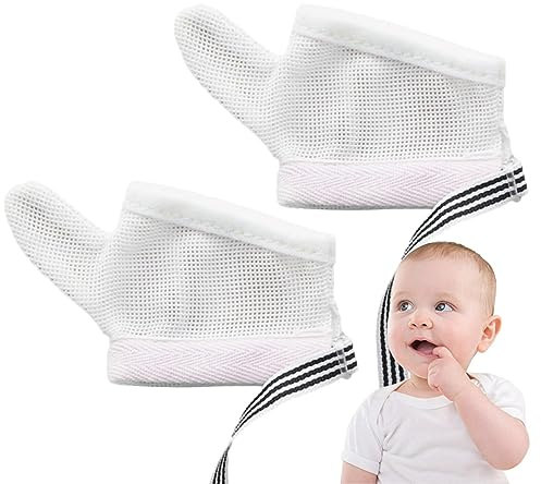 Baby Stop Thumb Sucking Fingerschutz Kind Daumenlutschen Stoppen Fingerlutschen Stoppen Handschuh Kein Kratzen Atmungsaktiv Finger Daumenschutz.