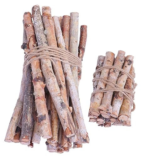 Garneck 40stücke Dekorative Birkenholzscheite Trockene Zweige Tischdekoration Weihnachtslieferungen