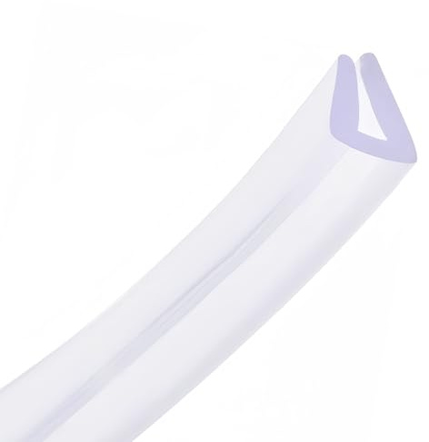 LEPEVNEY Transparenter PVC-U-Seal-Kantenschutz, Kantenschutz, Zierdichtung für 3–5 mm Kante, Länge 2,5 m, Höhe 0,7 cm