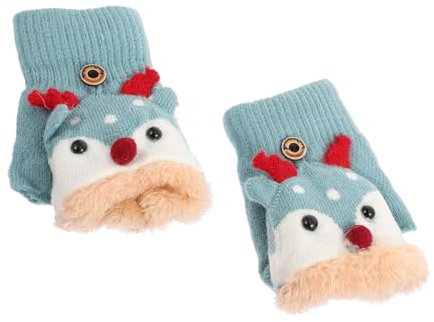 PACKOVE 2paare Wärmende Kinderhandschuhe Aus Winddicht Halbfingerdesign Für Outdoor-aktivitäten Für Kalte Tage Halbfinger-winterhandschuhe Für Junge Mädchen Bequeme Winddichte
