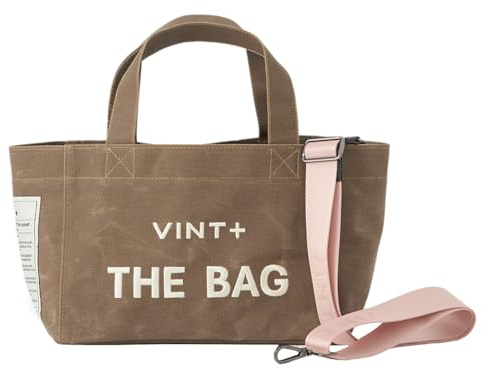 VINT+ Canvas Bag Damen Handtasche – Moderne Schultertasche mit wählbarem Tragegurt – Casual Shopper Tasche ideal für Arbeit, Uni, Schule oder Reise | Wasserabweisend, 100% Baumwolle