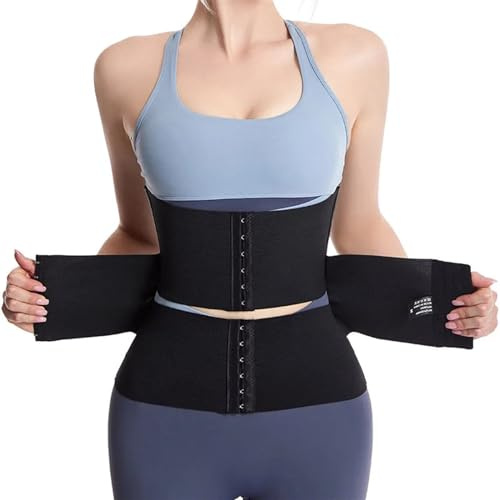 XPJYUA Bauchgurt nach Geburt Postpartale Bauchband Taillenbandage Wrap Trimmer Gürtel Taillentrainer Körperformung Bauch flaches Hüftgürtel Korsett(Color:Black,Size:XXL)