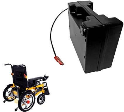 JHKJ Batería para Silla de Ruedas 24V 10AH 12AH 15AH 20AH 25AH 30AH 35AH 40AH 45AH 50AH 55AH 60AH 65AH 70AH Batería de Litio con Cargador para Kit de Motor de 250W a 500W,24v50ah