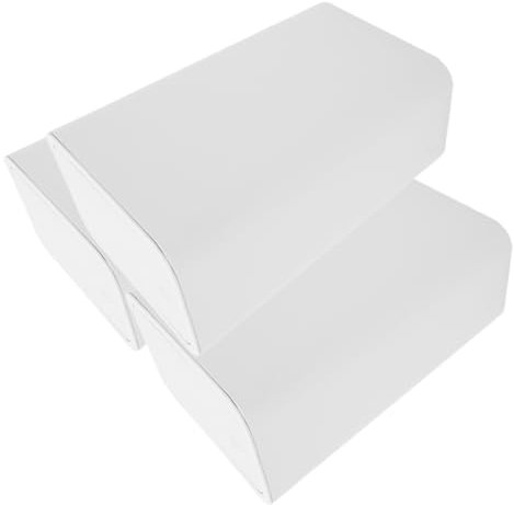 PRETYZOOM Petite Poubelle Avec Couvercle À Pression 3 Pièces Poubelle De Cuisine Moderne Poubelle À Remplissage Automatique À Double Couche Pour