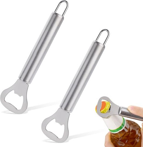 Giantree 2 abridores de botellas de acero inoxidable, abridor de botellas de cerveza, abrebotellas, abridor de botellas de cerveza, abrebotellas para latas de cerveza, cocina, bar, restaurante,