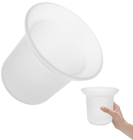 Levemolo Moderner Wc Bürstenhalter aus Glas mit Glaseinsatz und Mattierter Oberfläche Organisiert für Badezimmer und Büros Praktisches Badezimmer Gadget