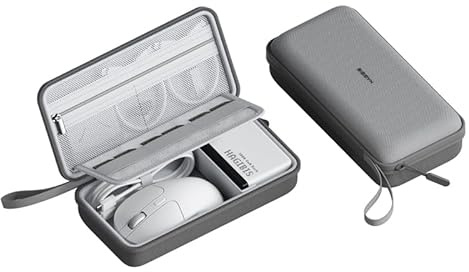 Hagibis Electronics Travel Case Portable Waterproof 900D Green Cable Bag | Durable water resistant oxford fabric pouch with YKK zipper for power banks, chargers, mice and cables, partitioned pouch.