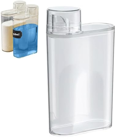 Dispensador de suavizante, dispensador de líquidos, contenedor de almacenamiento para detergente, organizador para suavizante y botella recargable para detergente en polvo