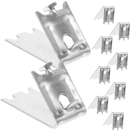 HOUDERCO 10pcs Freezer Shelves Clips for Commercial Refrigerator and Freezer Providing Reliable Shelf Support Made of Stainless Steel for Longevity and Stability for Organizing Food Storage
