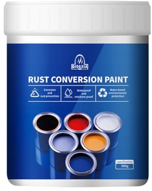 Peinture de conversion de rouille, peinture convertisseur de rouille 4 en 1 pour métal, résistante aux intempéries, à base d'eau et longue durée