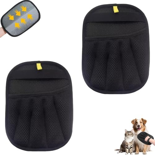fufupaw Pack of 2 Fur Magnetic Gloves, Upgrade Fur Magnet Gloves for Pets, Effective Removal of Pet Hair on Clothes and Furniture, for Easy Cleaning