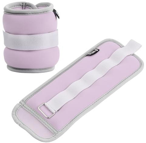 2 Pezzi Peso Caviglia, 0,25/0,5/0,75kg Cavigliere Pesi Polsini con Pesi per Piede, Polsiere Appesantite, Cavigliere Appesantite per Fitness Fisioterapia Yoga Ginnastica Aerobica (Viola,2x0,5kg)