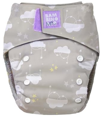 Bambino Mio, Revolutionäre Wiederverwendbare Windel, Wolke Sieben - Nachhaltig, Öko-Tex, Waschbar, Baby und Kleinkind