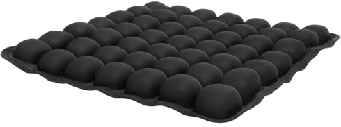 VAVPUP Faltbares Aufblasbares Sitzkissen,40 * 40 * 3.5cm,Leichtes Atmungsaktive Druckentlastung Luftkissen,Tragbares Stadion Sitzkissen für Zuhause,Büro,Auto und Reisen(schwarz,1pcs)