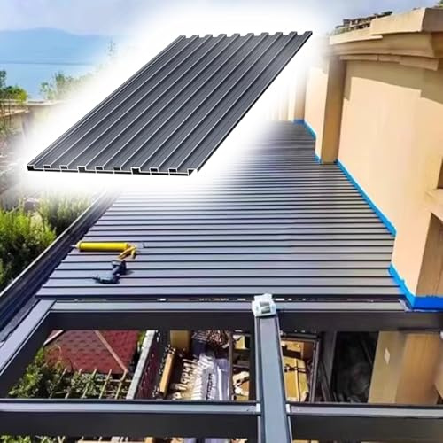 Dachbahnen 59-137,8 Zoll lange Markisenabdeckungsplatten, trapezförmige gerillte Polycarbonat-Dachplatten(L 3m/118.1in)