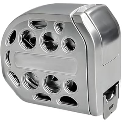 CashMuch Mètre ruban en acier inoxydable avec design creux, autobloquant, base aimantée pour surfaces métalliques, 5 m/7 m