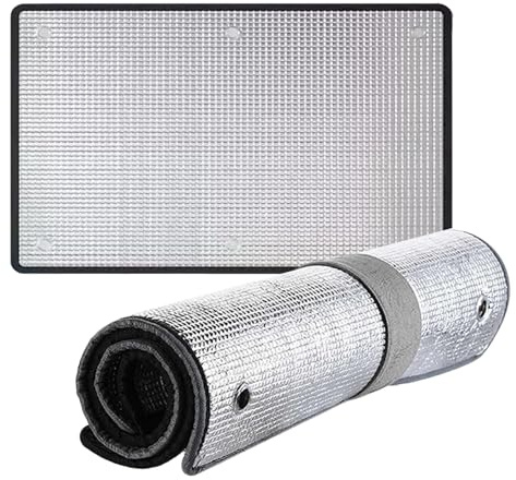 Sunscreen Window Film - 95% Double Layer Reflective Thermal Mats with Suction Cups, Anti-UV Privacy Window Sticker