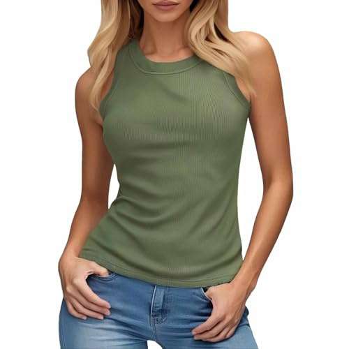 Generisch Top con sujetador integrado, espalda descubierta, sujetador push-up, camisa para mujer con copas sin aros, deportes, tallas grandes, espaguetis, top de tirantes para mujer, camiseta básica