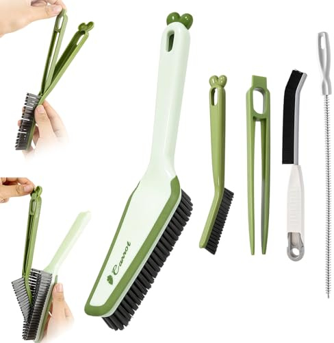 2-Pack Bathroom Cleaning Brush, Shower Cleaning Brush with Long Handle, Hard Bristle Scrubbing for Bathtub Toilet Sink Tiles, Multi-Purpose Household Cleaning Tool for Easy Dirt Removal