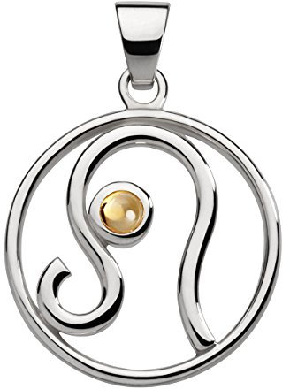 Collection Inner Light Sternzeichen: LÖWE | astrologischer Anhänger für Halskette o. Schlüsselanhänger | mit Citrin | handgearbeiteter 925 Silberschmuck für Damen o. Herren