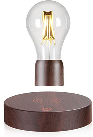 VGAzer Magnetschwebende schwebende drahtlose LED-Glühbirne Schreibtischlampe für einzigartige Geschenke, Raumdekoration, Nachtlicht, Home Office Decor Schreibtisch Tech Toys