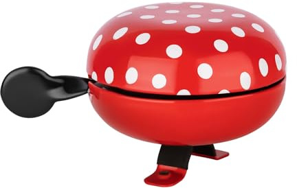 URBAN ZWEIRAD bicycle bell - BIG MAMA bike bell (large), bell for roadster or ladies’ bicycles (red with Polka Dots)