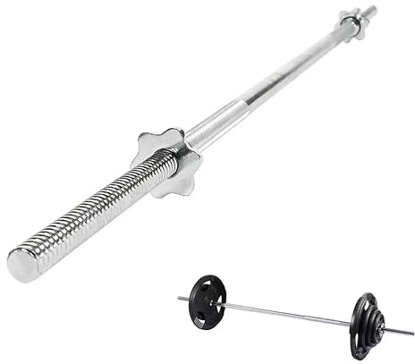 Lisaro skivstång med stjärnlås 120/160/182 cm – standardstandard ändras och förkromad | skivhållare Ø 30 mm | professionell skivstång (182 cm)