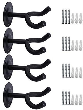 HONESTY Gitarrenwandhalterung, 4er-Pack, für Wandhalterungen, Premium-Gitarrenhaken, die perfekt in Musikgeschäften/Schlafzimmern/Bars ausgestellt sind