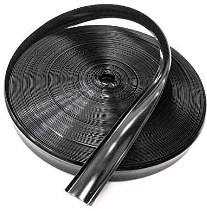 QPN Schwarze Vinyl-Zierleiste, 1,6 cm (5/8 Zoll), Schraubenabdeckung, für Wohnmobil, Reise, Anhänger (10,7 m, schwarz)