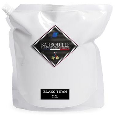 Peinture Sous-Couche D'accroche - Tous Supports - Stratifiés & Carrelages - Lessivable - Séchage En 30 min - COV A+ & Carbone Neutre - Fabriquée En France - Blanc Titanium - 2,5 L - BARBOUILLE