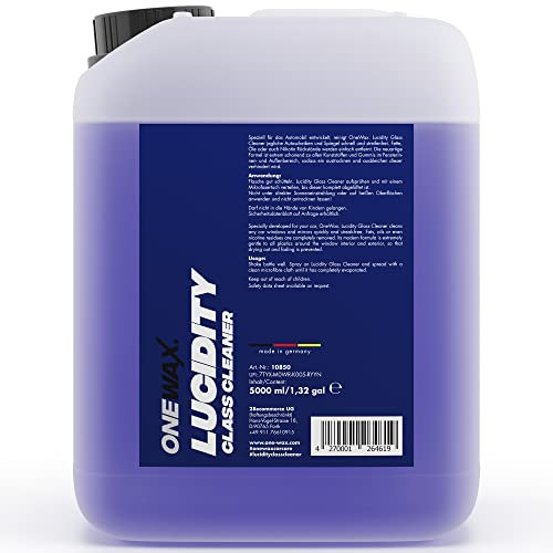 OneWax Lucidity Glass Cleaner Glasreiniger 5 Liter Nachfüllkanister für Streifenfreie Scheibenreinigung (1 STK) (5000ml)