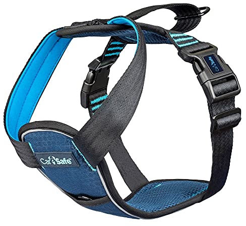 CarSafe Crash-getestetes Hunde Sicherheitsgeschirr, Crashtest-geprüft bis zu 32 kg/70 lbs, sichert den Hund zuverlässig im Auto, komfortables und gepolstertes Design, Für sehr kleine Hunde (Größe XS)