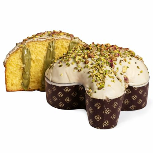 Colomba Artigianale al Pistacchio di Bronte | Pasticceria La Torraca | 1,2 Kg | Alta Qualità | Cilento | Campania | Tradizioni di Pasqua