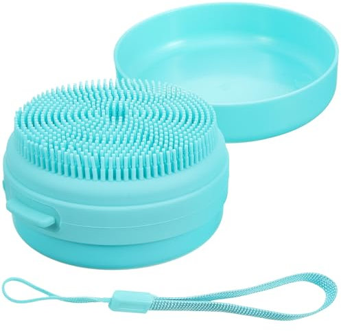 Portasapone Con Spazzola Per Corpo Spazzola Da Bagno in Silicone Spugna Per Il Lavaggio Del Corpo Spazzola Da Bagno Rotonda Per Massaggi Spazzola