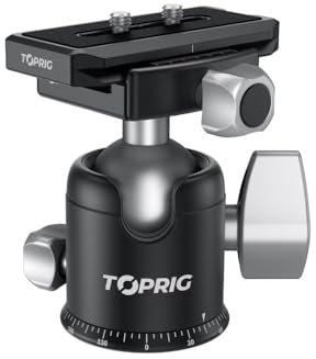 Toprig Ball Head Cold Shoe Multi Shot Panoramic 360° Rotable for DSLR Camera,Camcorder, Phone Clip, Camera Slider, Tripod, Monopod Max Load-Bearing 20kg Multifunctional Bracket (BH-01)
