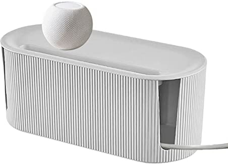 Boîte de rangement de câbles, boîte de rangement de câbles, support de câble de chargeur, organisateur de prise de capacité, pour cacher les câbles désordonnés, protecteur de câble pour salon,