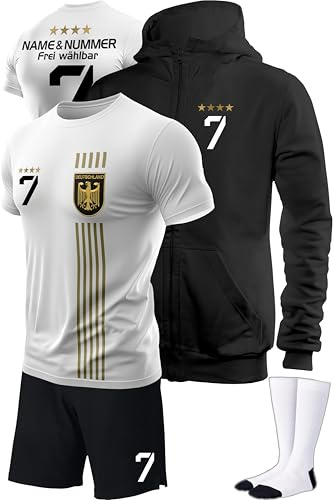 IIIII20Fo7IIIII Fussball Deutschland Trikot Em 2024 Kinder mit eigenem Namen personalisiert - Jungen National Fußball Kind Trikots - Jungs Fanartikel deutsche Nationalmannschaft ZT5G