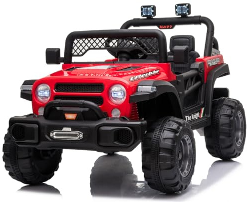 Playhouse Kinder Elektroauto Jep BH 180 Watt, Radlager, 2 Stoßdämpfer, Eva Räder, 12V 9ah, Fernbedienung, Kinderauto Kinderfahrzeug (Rot)