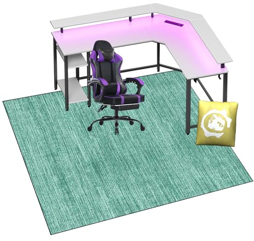 Schreibtischstuhl Unterlage für Laminat, Gaming Bürostuhl Stuhlmatten, Bodenschutzmatte für Hartböden, Bürostuhl Matte, Teppich Unterlage-Kratzfest für Parkett, Laminat, Hartböden 100 x 140 cm