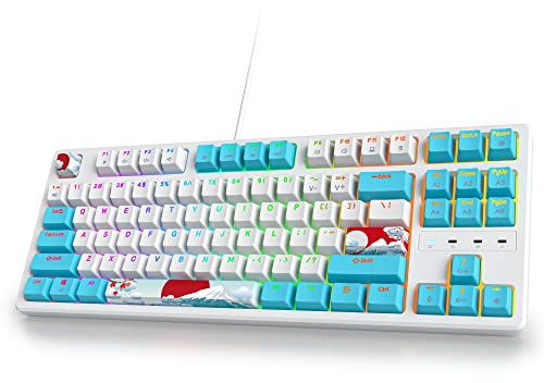 SbocKeeb TKL RVB Clavier Gaming - Compact 80% Clavier Mecanique sans Pavé Numérique - Illumination RVB - American QWERTY Agencement