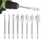 WiMas 8PCS Wood Flat Drill Bits Set 6, 10, 13, 16, 19, 22, 25&32mm Spade Drill Bit, Carbon Steel Woodworking Hole Cutter Tools