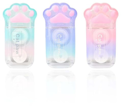 XUZOPIM 3 Pieces Corrective Tape Correction Tape 6 M × 5 Mm Mini Correction Tape For Cat Paws Bianchetto Correction Tape For Erasing Mini Cat Claws Correctors Tape Stationery For School Office