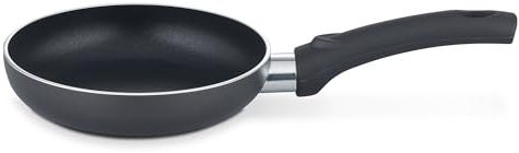 GSW Snackpfanne Cnuspa, Kleine Pfanne Induktion, Bratpfanne für Spiegelei & Pancakes, Aluminium mit VITAFLON® CLASSIC Beschichtung, Antihaft Pfanne 16 cm, Schwarz
