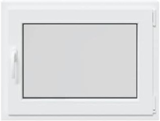 vidaXL Finestra per Seminterrato RISOR 80x60cm Anta Ribalta DIN Destra, Finestra di Uscita, Finestra della tramoggia, Finestra nel seminterrato