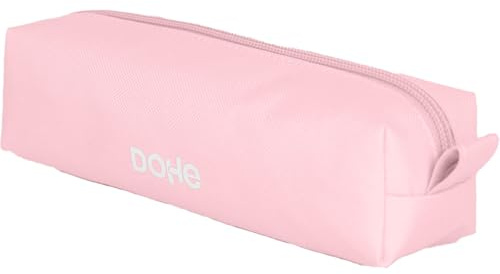 Dohe - Einfaches Federmäppchen für die Schule - 1 Fach, rechteckiges Mehrzweck-Federmäppchen, 21 x 5 x 6 cm, Reißverschluss, aus strapazierfähigem Polyester - Serenity Pink