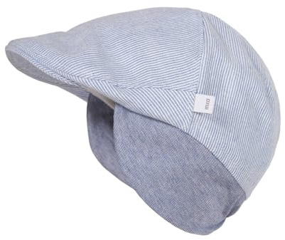 maximo Baby Boy-Schiebermütze Jerseyohrenteil, Streifenstoff, UV50
