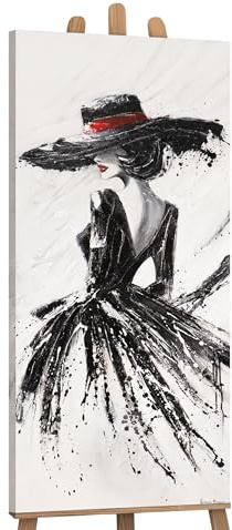 YS -Art Immagini acriliche donne astratto pittura acrilica su tela Belle immagini dipinte a mano murale soggiorno moderno arredamento casa vera opera d'arte 115x50 cm